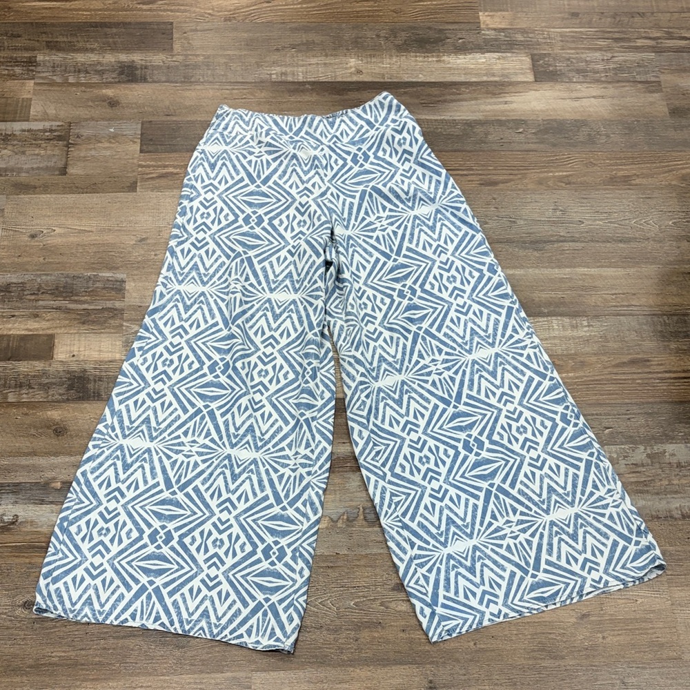 Mossimo Palazzo Wide Leg Pants Size S Tribal Print Beach Vacation Summer Resort